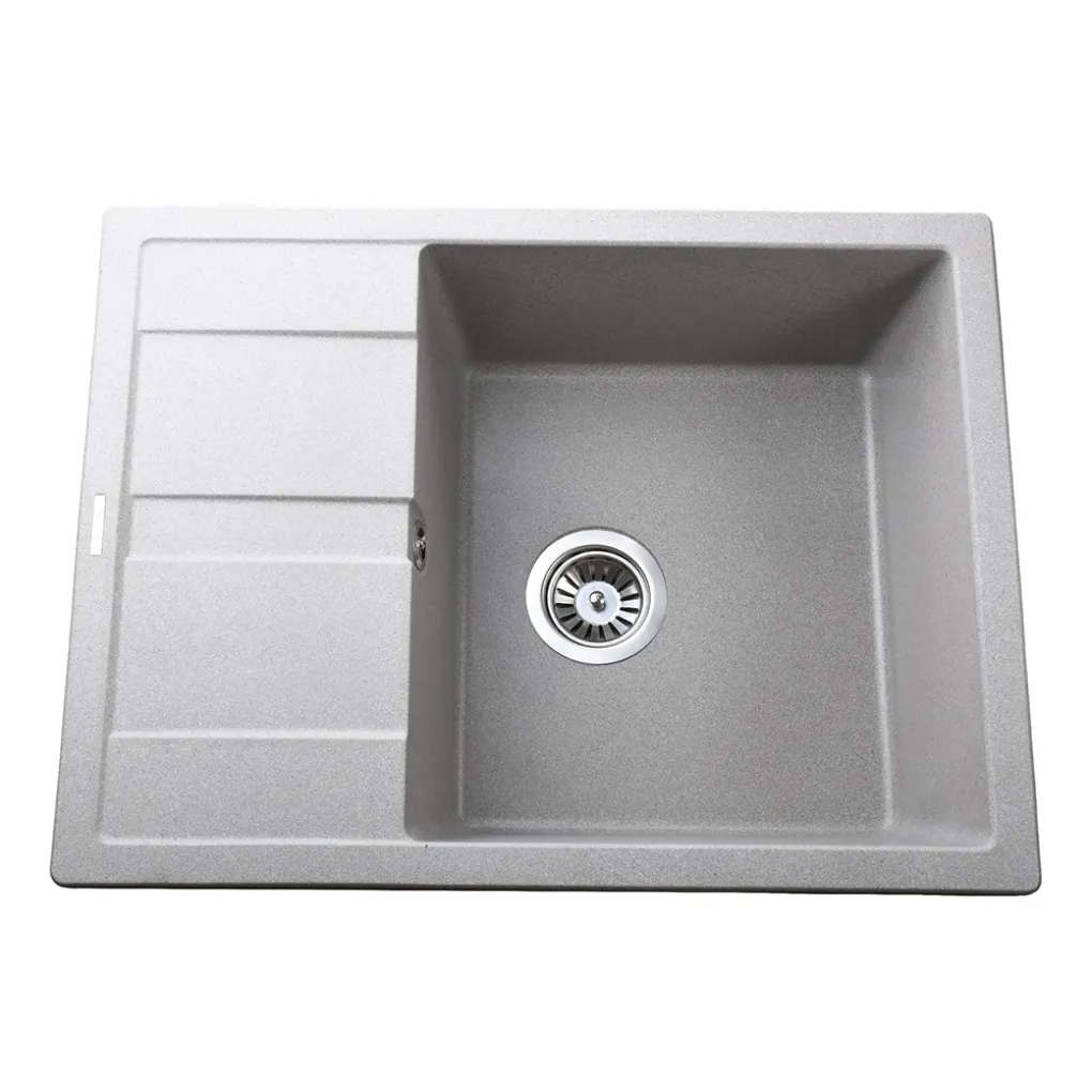 Гранітна мийка Globus Lux ONE 650x500-А0005, сірий камiнь- Фото 1